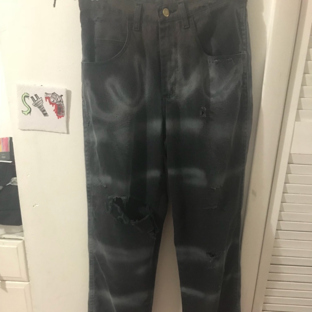 Bleached/ spray painted jeans